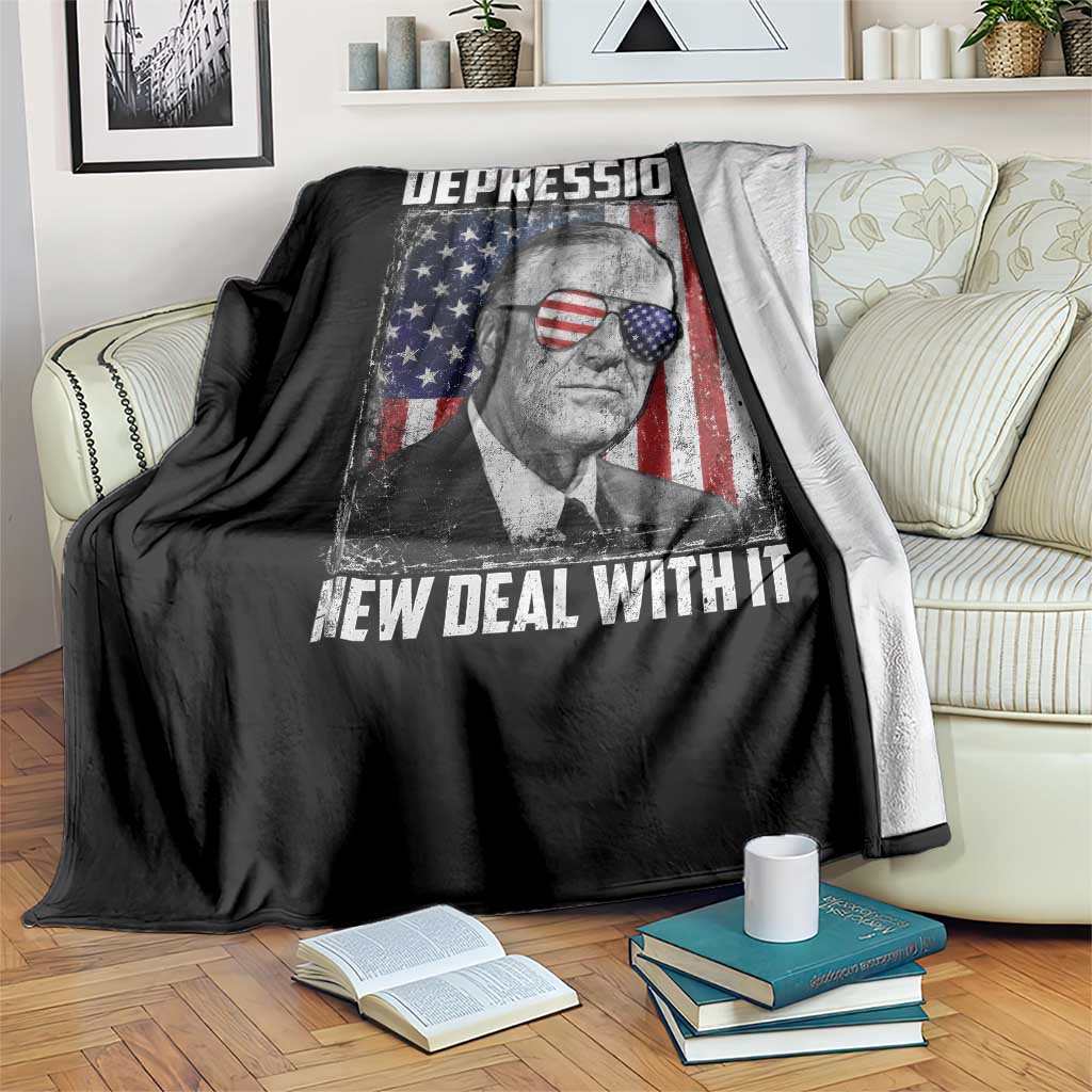 Franklin D Roosevelt Throw Blanket Great Depression New Deal With It TS11 Print Your Wear