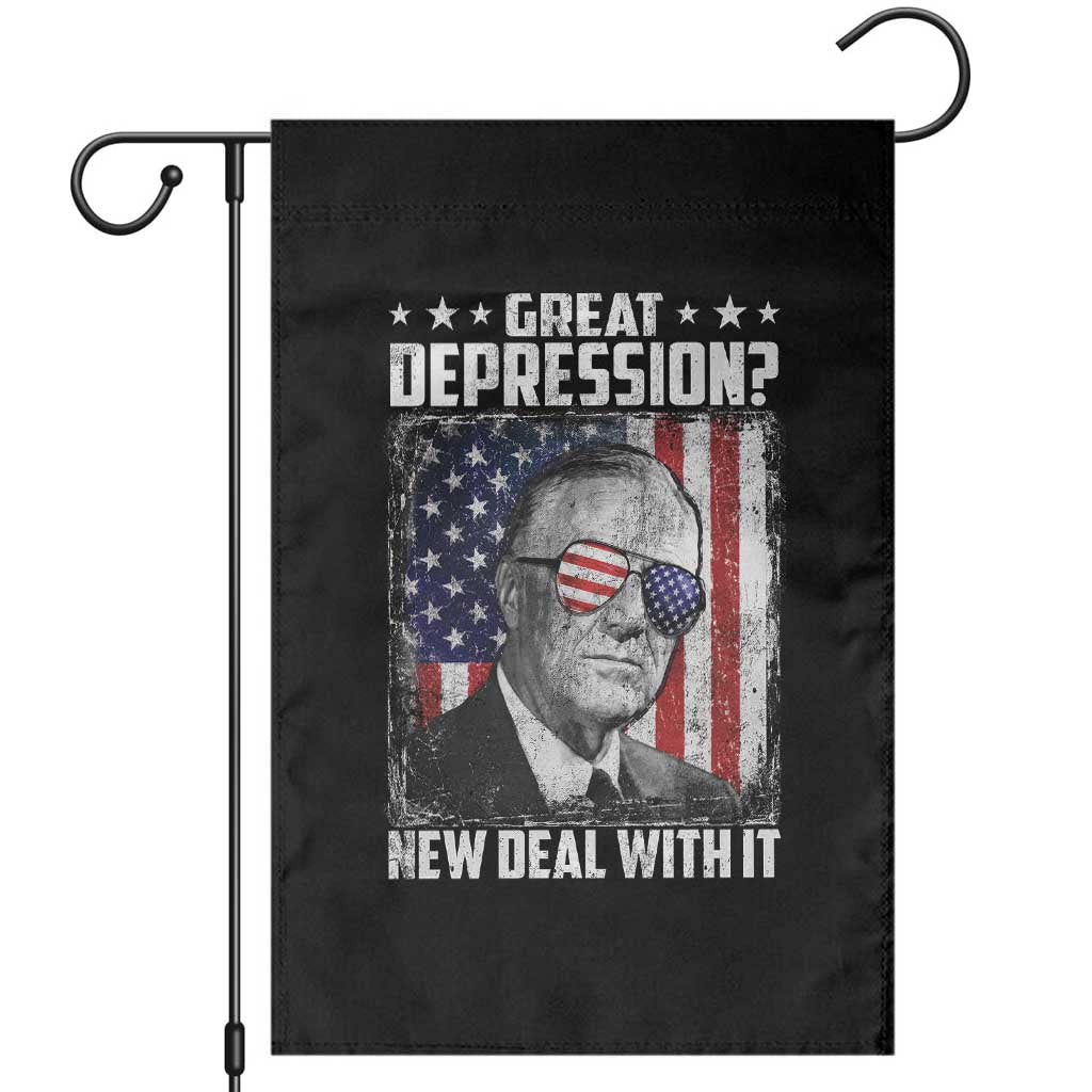 Franklin D Roosevelt Garden Flag Great Depression New Deal With It TS11 Black Print Your Wear