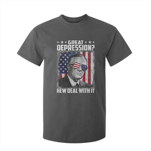 Franklin D Roosevelt T Shirt For Kid Great Depression New Deal With It TS11 Dark Heather Print Your Wear