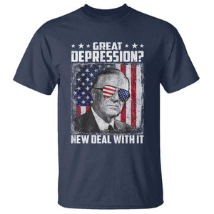 Franklin D Roosevelt T Shirt Great Depression New Deal With It TS11 Navy Print Your Wear