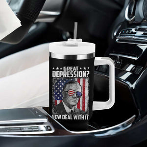 Franklin D Roosevelt Tumbler With Handle Great Depression New Deal With It TS11 Print Your Wear