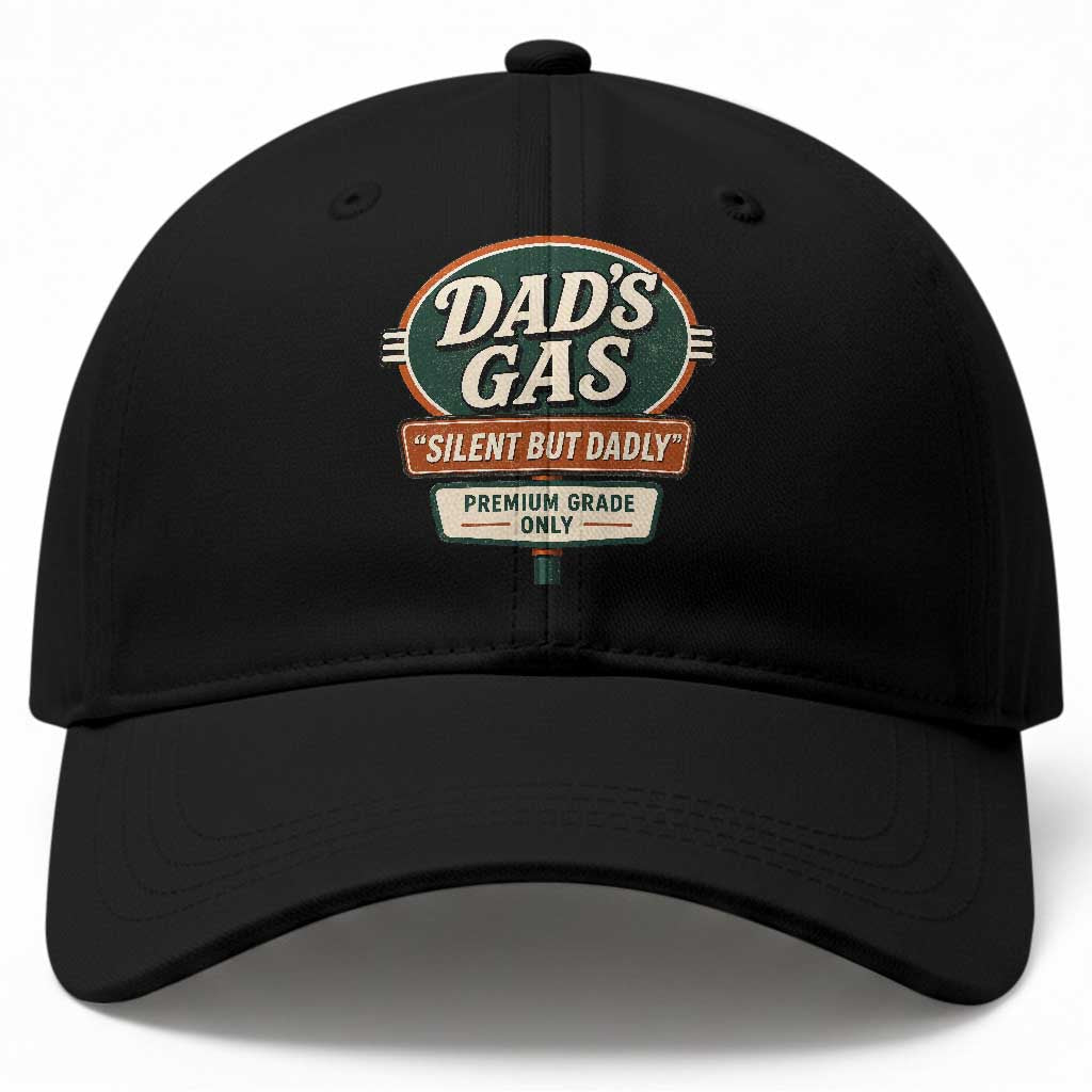 Dads Gas Silent But Dadly Baseball Cap Funny Fart Dad Farting Father's Day TS11 Print Your Wear