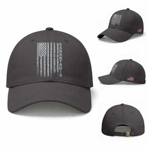 San Antonio Texas State Pride Vintage American Flag Baseball Cap TS11 Baseball Cap Universal Fit Dark Gray Print Your Wear