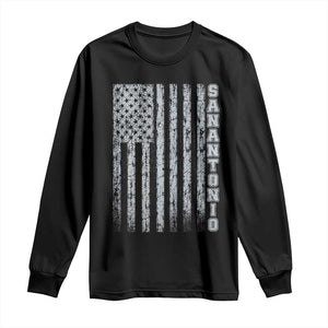 San Antonio Texas State Pride Vintage American Flag Long Sleeve Shirt TS11 Black Print Your Wear