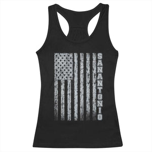 San Antonio Texas State Pride Vintage American Flag Racerback Tank Top TS11 Black Print Your Wear