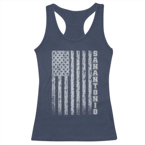 San Antonio Texas State Pride Vintage American Flag Racerback Tank Top TS11 Navy Print Your Wear