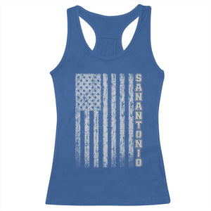 San Antonio Texas State Pride Vintage American Flag Racerback Tank Top TS11 Royal Blue Print Your Wear