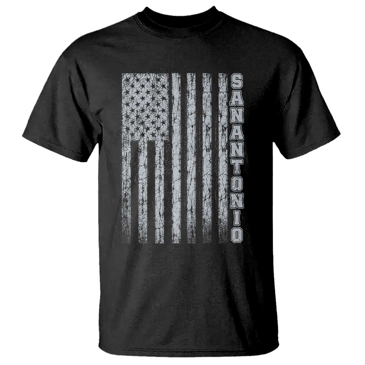 San Antonio Texas State Pride Vintage American Flag T Shirt TS11 Black Print Your Wear