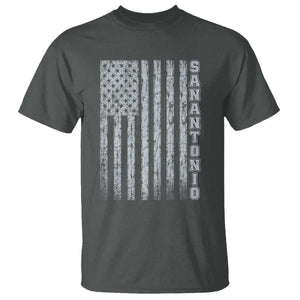 San Antonio Texas State Pride Vintage American Flag T Shirt TS11 Dark Heather Print Your Wear