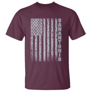 San Antonio Texas State Pride Vintage American Flag T Shirt TS11 Maroon Print Your Wear