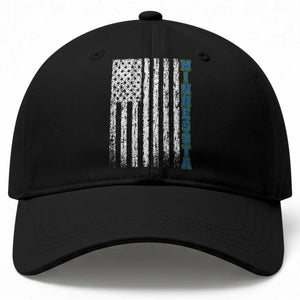 Minnesota MN State Pride Vintage American Flag Baseball Cap TS11 Print Your Wear