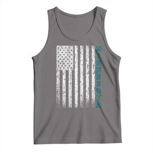 Minnesota MN State Pride Vintage American Flag Tank Top TS11 Deep Heather Print Your Wear