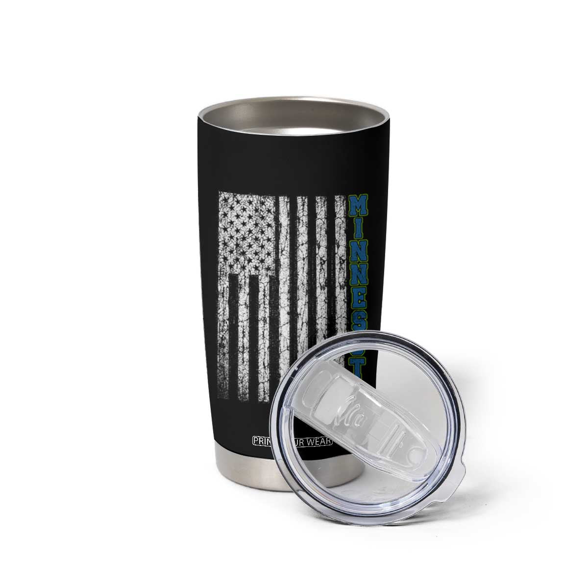 Minnesota MN State Pride Vintage American Flag Tumbler Cup TS11 Print Your Wear