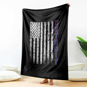Detroit Michigan State Pride Vintage American Flag Throw Blanket TS11 Print Your Wear