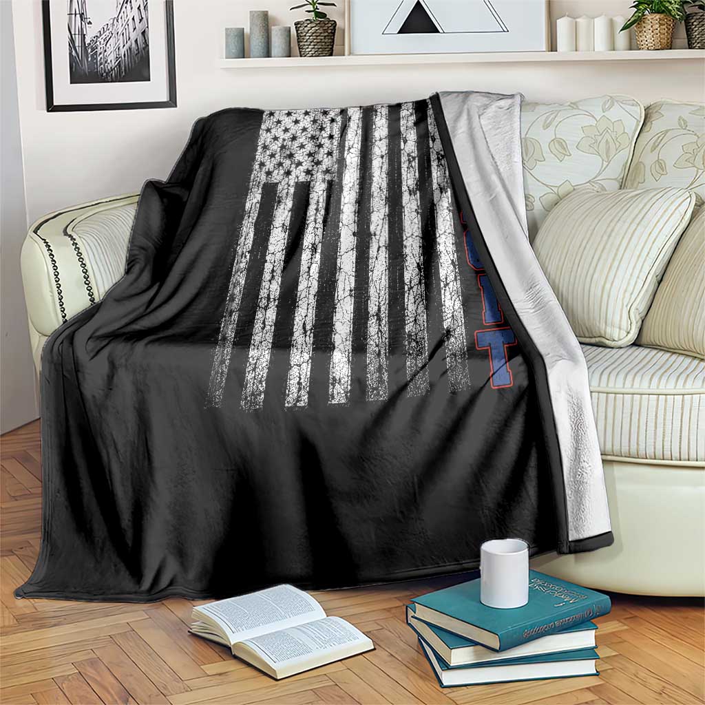 Detroit Michigan State Pride Vintage American Flag Throw Blanket TS11 Print Your Wear