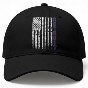 Detroit Michigan State Pride Vintage American Flag Baseball Cap TS11 Print Your Wear