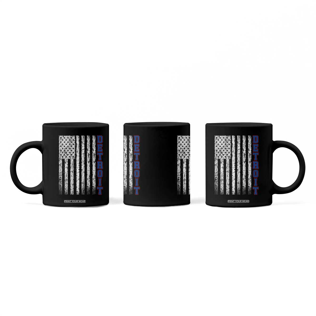 Detroit Michigan State Pride Vintage American Flag Coffee Mug TS11 Print Your Wear