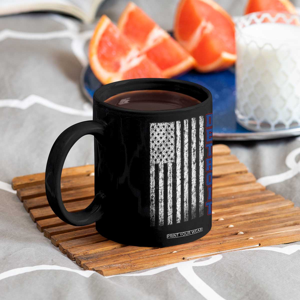 Detroit Michigan State Pride Vintage American Flag Coffee Mug TS11 Print Your Wear