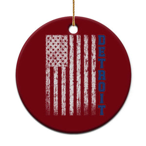 Detroit Michigan State Pride Vintage American Flag Ceramic Ornament TS11 1pc Red Print Your Wear