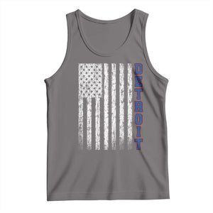 Detroit Michigan State Pride Vintage American Flag Tank Top TS11 Deep Heather Print Your Wear