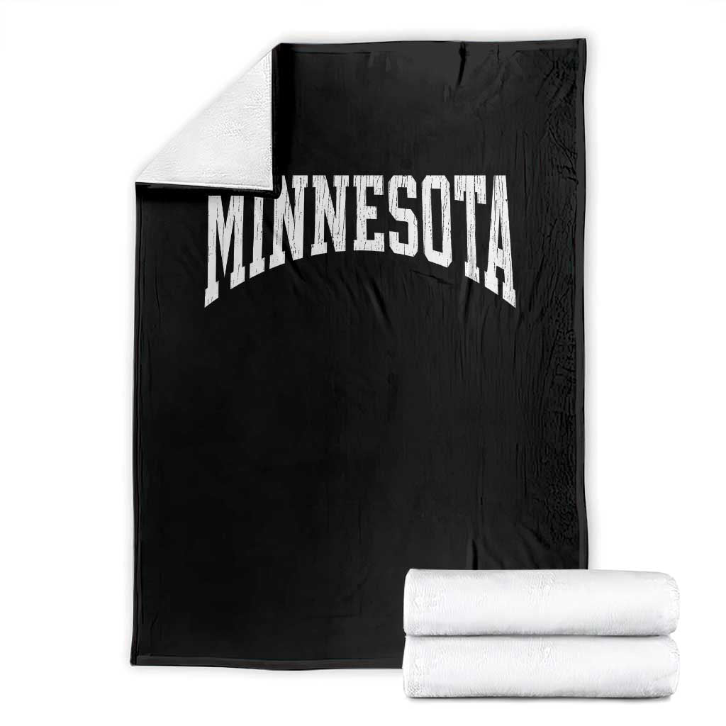 Minnesota MN State Throwback Design Vintage Throw Blanket TS11 Black Print Your Wear