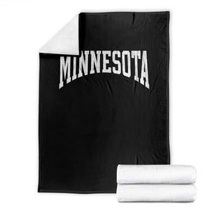 Minnesota MN State Throwback Design Vintage Throw Blanket TS11 Black Print Your Wear