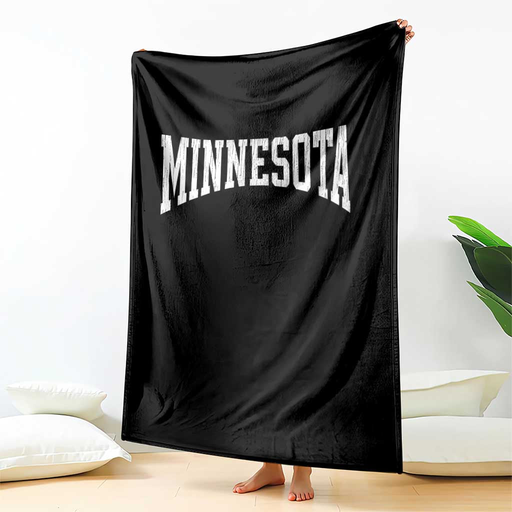 Minnesota MN State Throwback Design Vintage Throw Blanket TS11 Print Your Wear