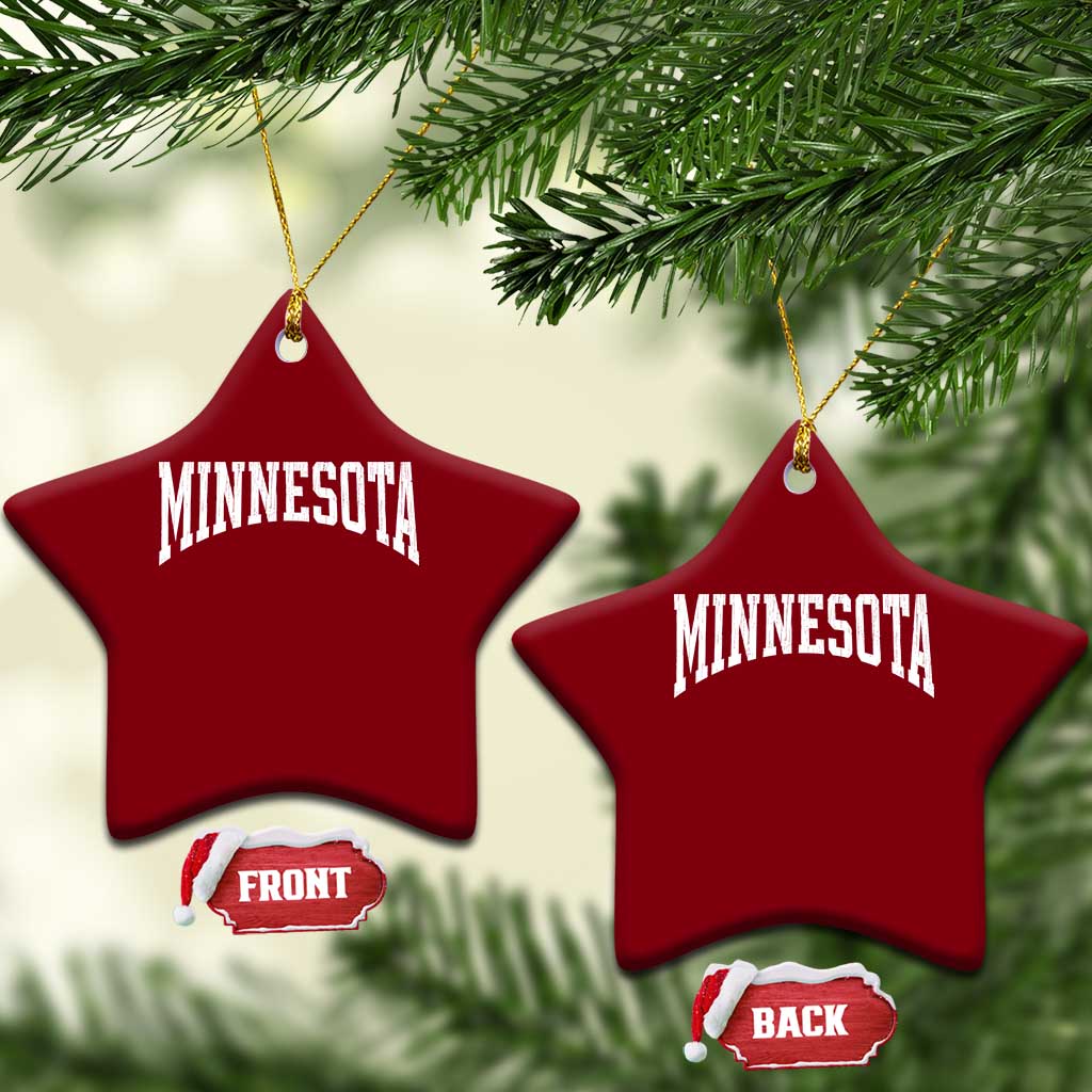 Minnesota MN State Throwback Design Vintage Ceramic Ornament TS11 Print Your Wear