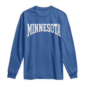 Minnesota MN State Throwback Design Vintage Long Sleeve Shirt TS11 Royal Blue Print Your Wear