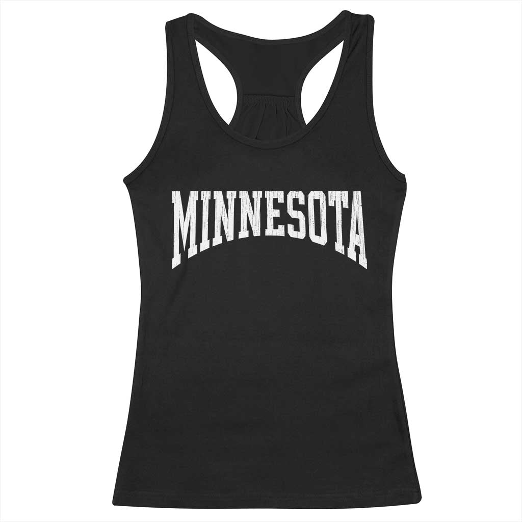 Minnesota MN State Throwback Design Vintage Racerback Tank Top TS11 Black Print Your Wear