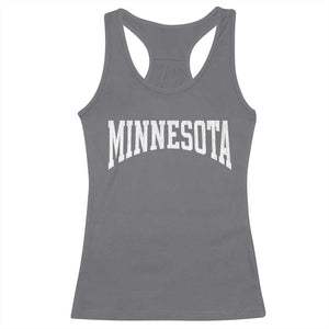 Minnesota MN State Throwback Design Vintage Racerback Tank Top TS11 Charcoal Print Your Wear