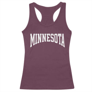 Minnesota MN State Throwback Design Vintage Racerback Tank Top TS11 Maroon Print Your Wear