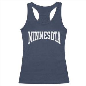 Minnesota MN State Throwback Design Vintage Racerback Tank Top TS11 Navy Print Your Wear