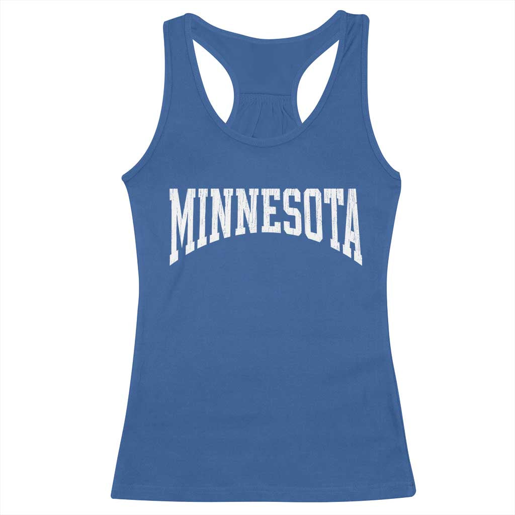 Minnesota MN State Throwback Design Vintage Racerback Tank Top TS11 Royal Blue Print Your Wear