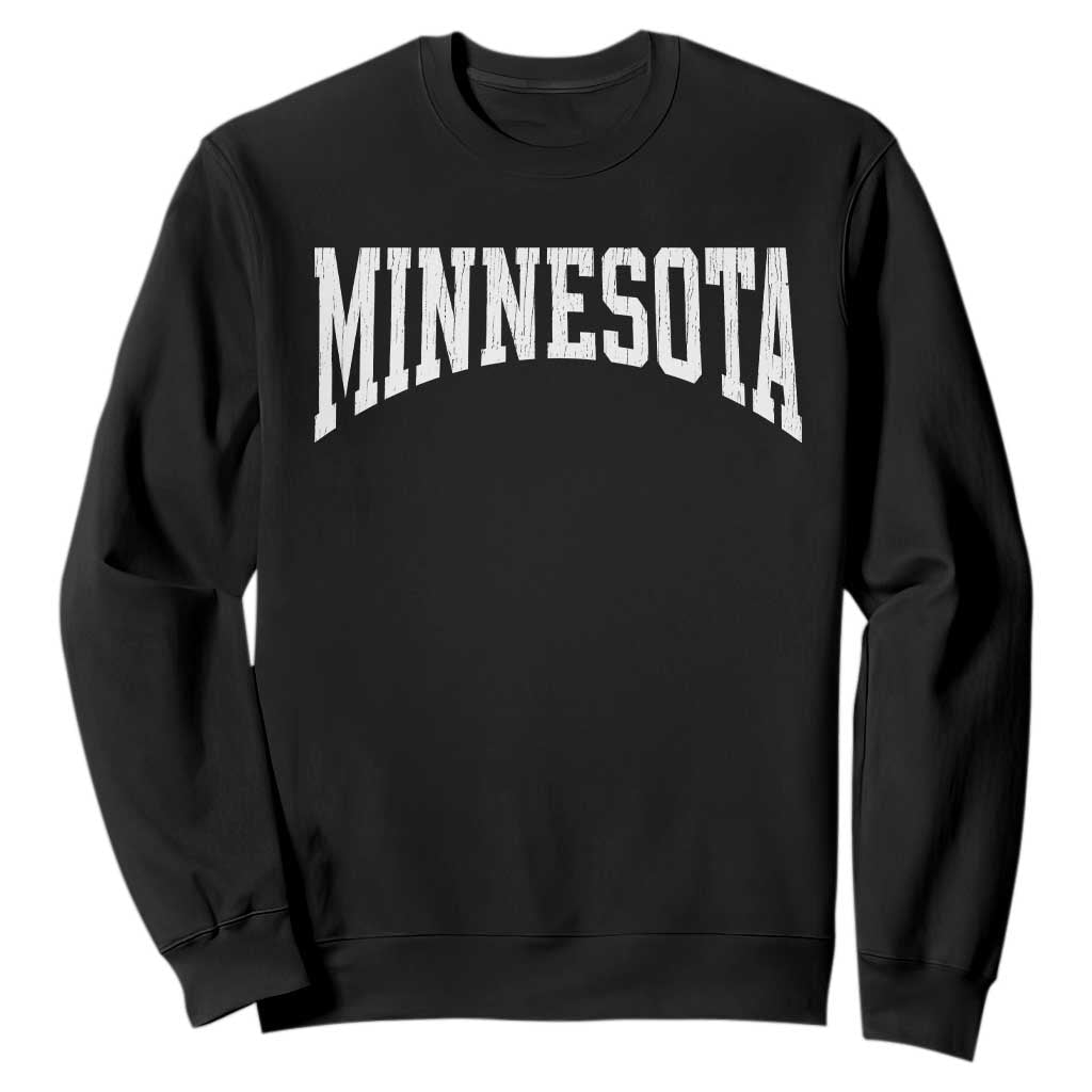 Minnesota MN State Throwback Design Vintage Sweatshirt TS11 Black Print Your Wear