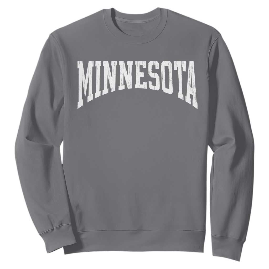 Minnesota MN State Throwback Design Vintage Sweatshirt TS11 Charcoal Print Your Wear
