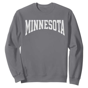 Minnesota MN State Throwback Design Vintage Sweatshirt TS11 Charcoal Print Your Wear