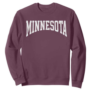 Minnesota MN State Throwback Design Vintage Sweatshirt TS11 Maroon Print Your Wear