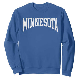 Minnesota MN State Throwback Design Vintage Sweatshirt TS11 Royal Blue Print Your Wear