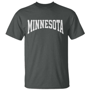 Minnesota MN State Throwback Design Vintage T Shirt TS11 Dark Heather Print Your Wear