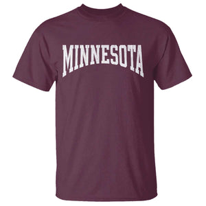Minnesota MN State Throwback Design Vintage T Shirt TS11 Maroon Print Your Wear