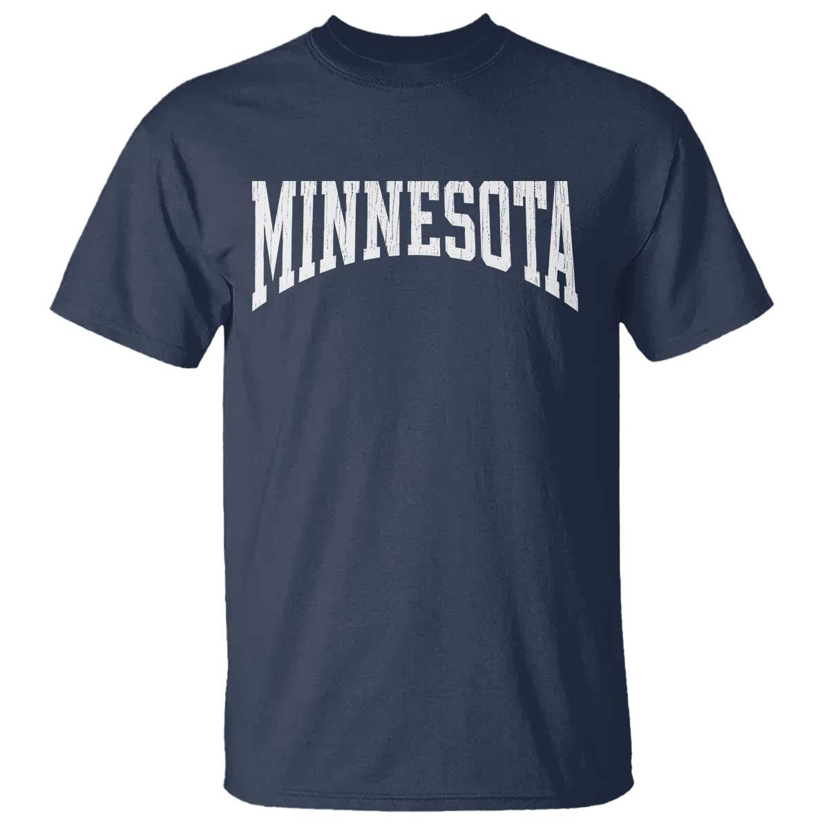 Minnesota MN State Throwback Design Vintage T Shirt TS11 Navy Print Your Wear