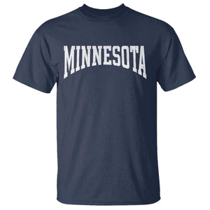 Minnesota MN State Throwback Design Vintage T Shirt TS11 Navy Print Your Wear