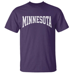 Minnesota MN State Throwback Design Vintage T Shirt TS11 Purple Print Your Wear