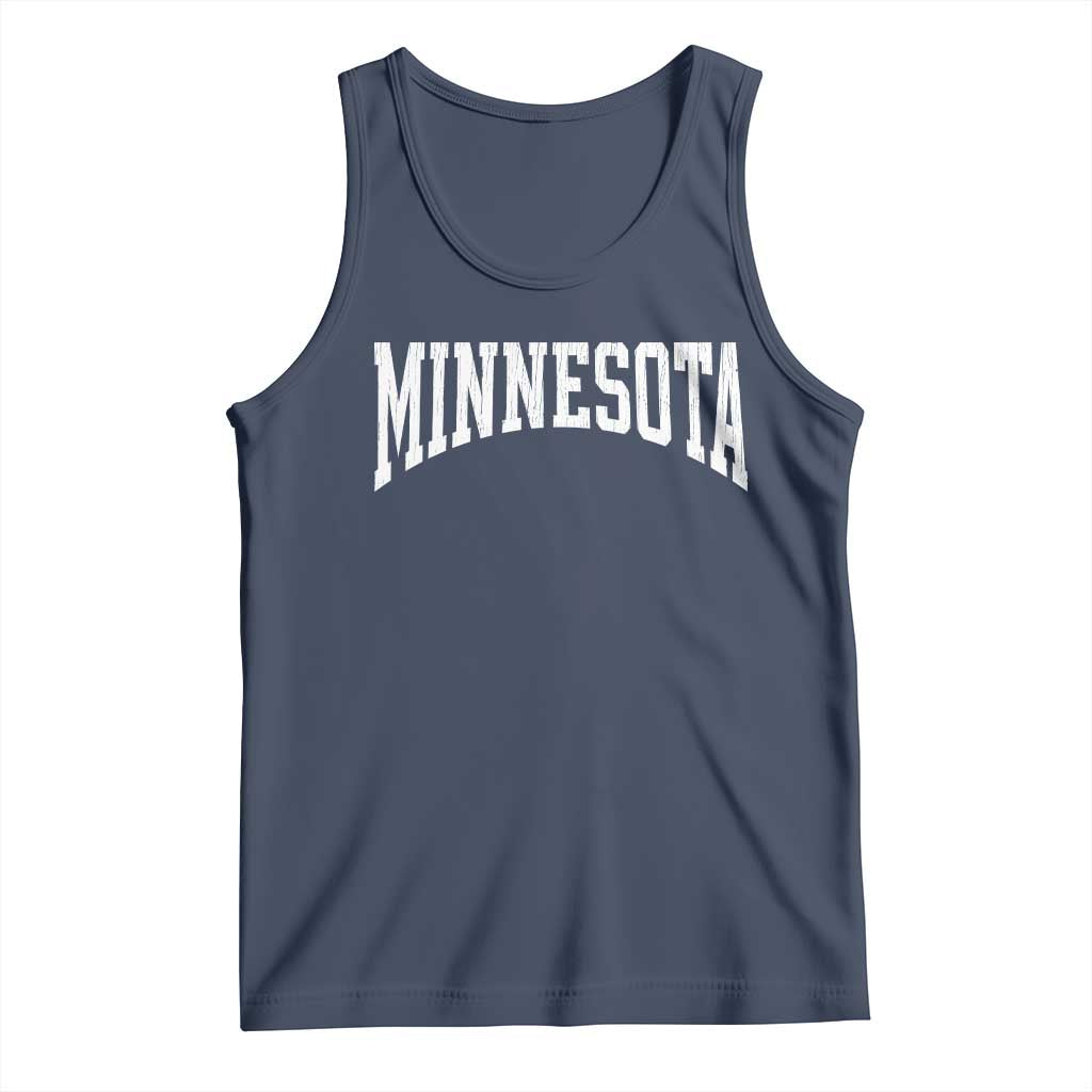 Minnesota MN State Throwback Design Vintage Tank Top TS11 Navy Print Your Wear