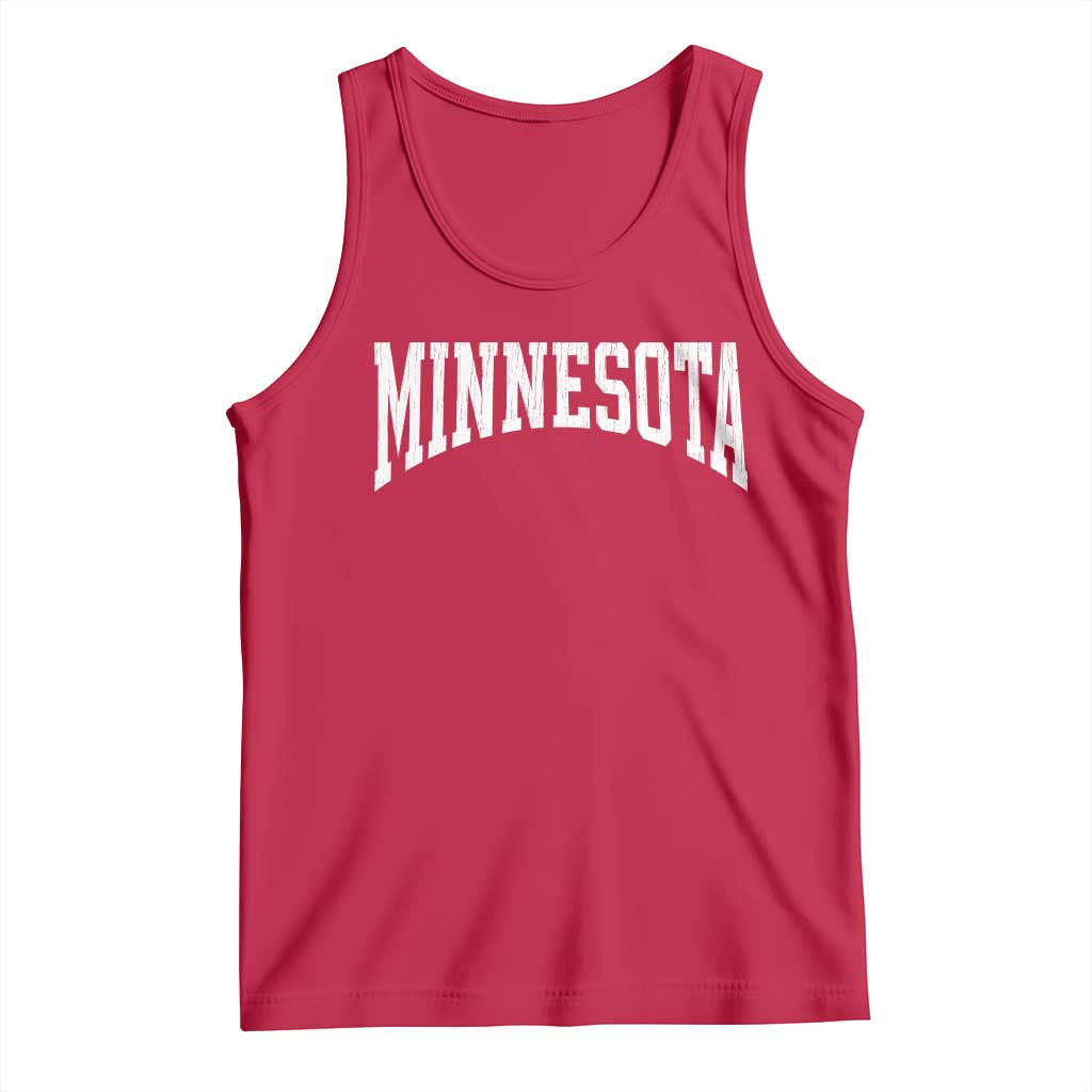 Minnesota MN State Throwback Design Vintage Tank Top TS11 Red Print Your Wear