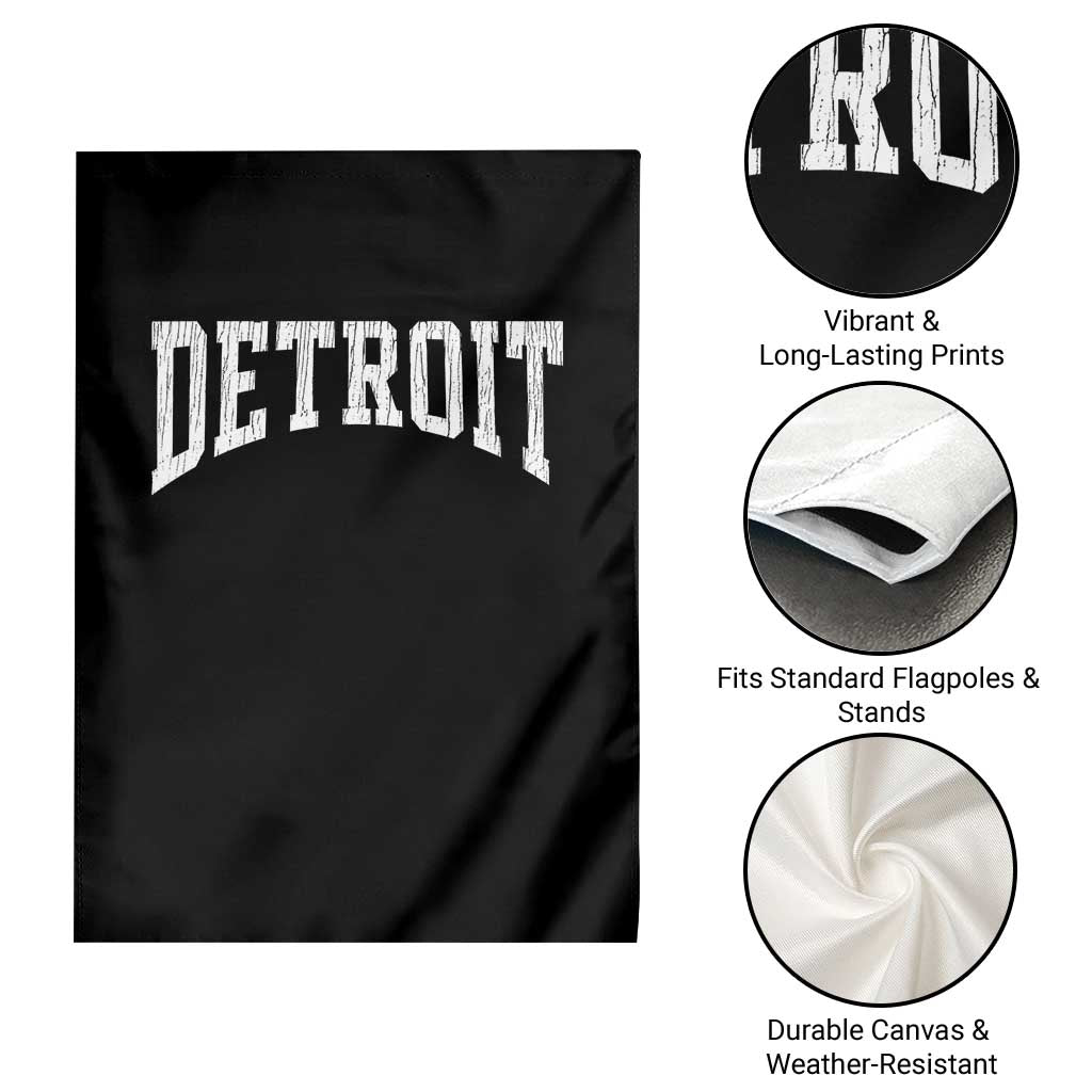 Detroit Michigan City Throwback Design Vintage Garden Flag TS11 Print Your Wear