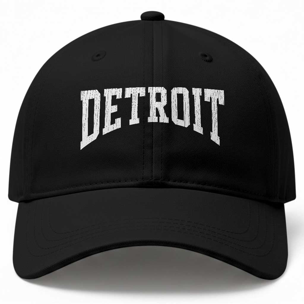 Detroit Michigan City Throwback Design Vintage Baseball Cap TS11 Print Your Wear