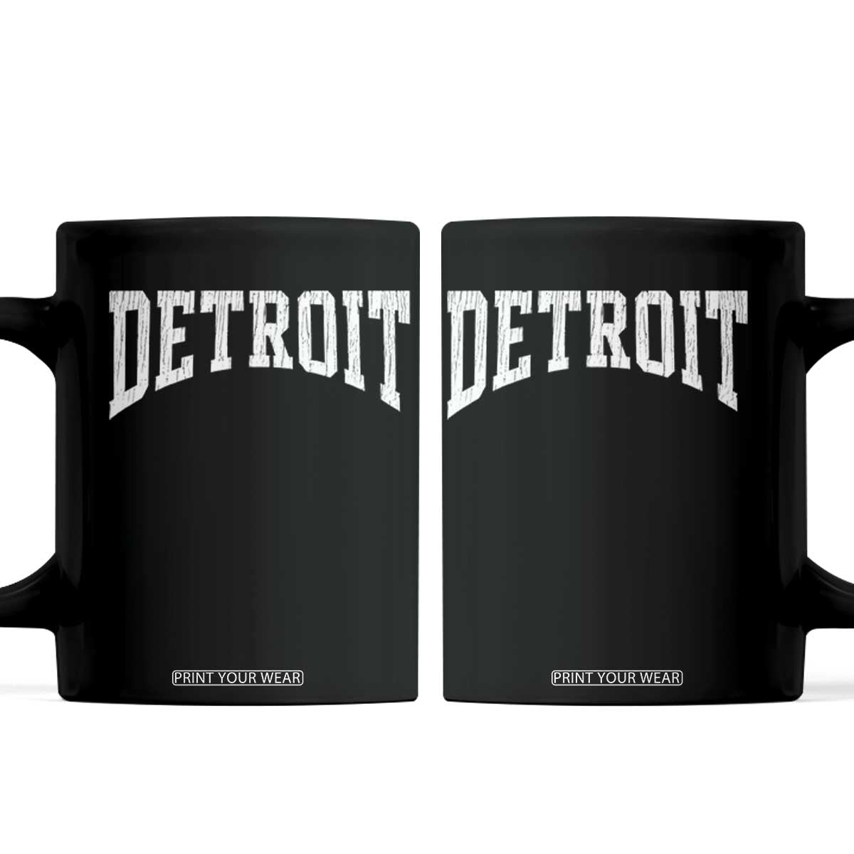 Detroit Michigan City Throwback Design Vintage Coffee Mug TS11 Black Print Your Wear