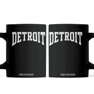 Detroit Michigan City Throwback Design Vintage Coffee Mug TS11 Black Print Your Wear